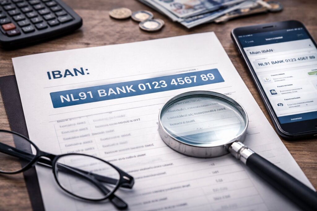 waar staat je iban nummer, iban