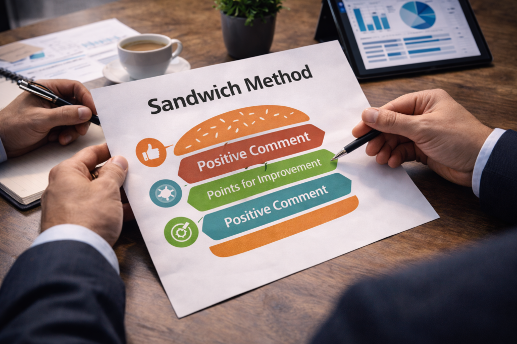 De sandwich methode als instrument voor effectieve feedback en professionele communicatie